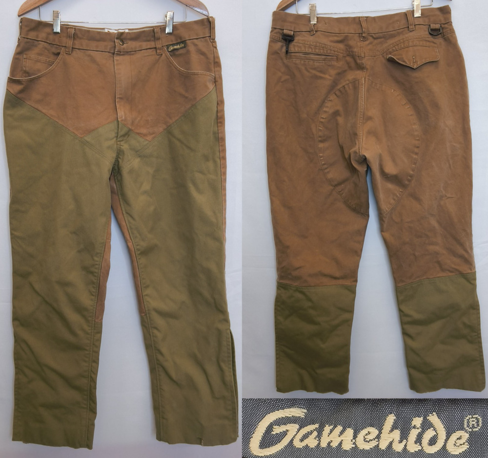 Gamehide Hunting Pants Men's 38"x28" Brown/Green Heavy Canvas #W4922